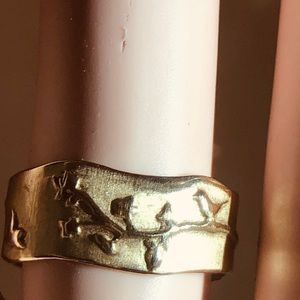 Wonderful 14k Artist Avinoo from Israel Solid Gold HandMade Band